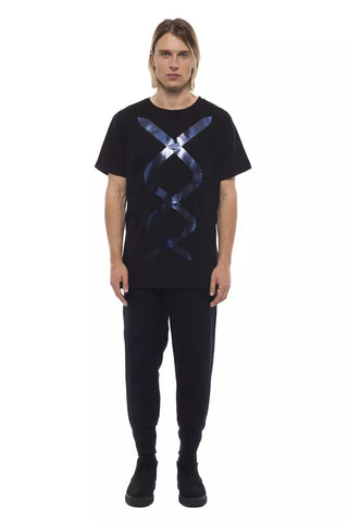 Camiseta de algodón negra para hombre