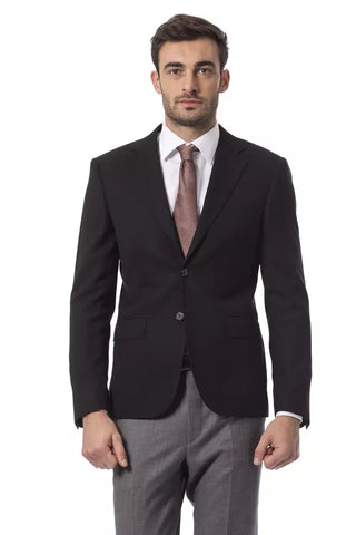 Herrenblazer aus schwarzer Wolle