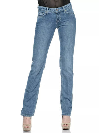 Hellblaue Baumwoll-Damenjeans