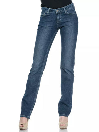 Blaue Baumwoll-Damenjeans