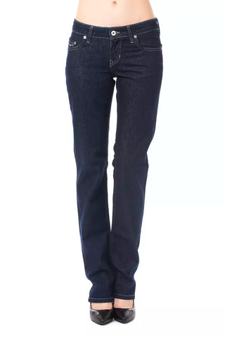 Blaue Damenjeans aus Baumwolle