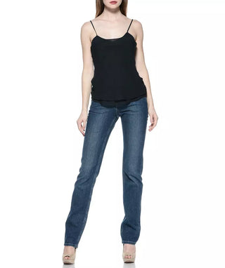 Jeans de algodón azul para mujer