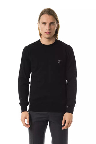 Herrenpullover aus schwarzer Merinowolle