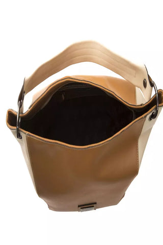Braune Damen-Schultertasche aus Leder
