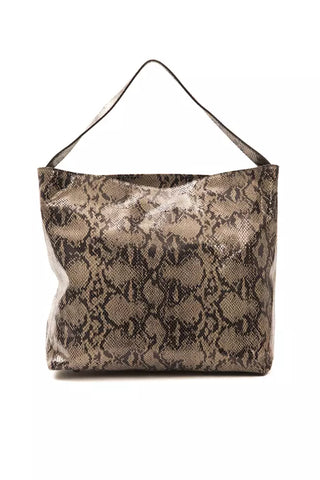 Braune Damen-Schultertasche aus Leder