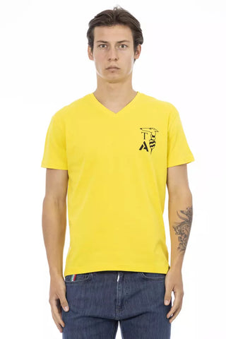 Gelbes Baumwoll-Herren-T-Shirt