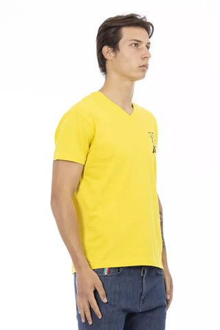 Gelbes Baumwoll-Herren-T-Shirt