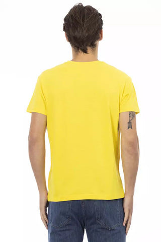Gelbes Baumwoll-Herren-T-Shirt