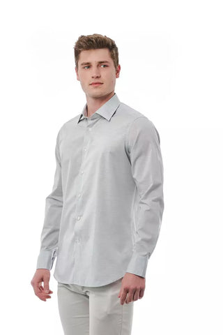 Camisa de algodón gris para hombre