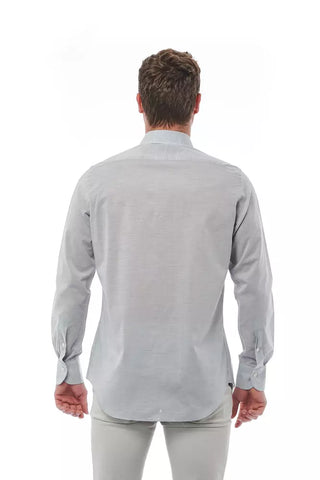 Camisa de algodón gris para hombre