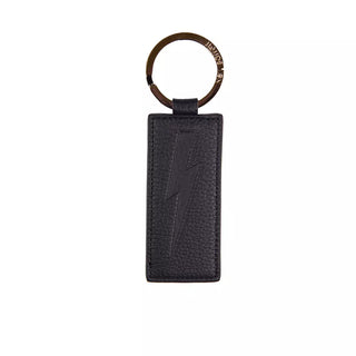 Blue Leather Men's Keychain