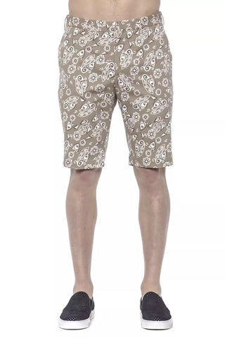 Bermudas de algodón beige para hombre