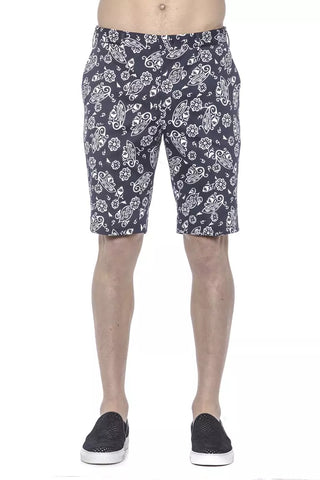 Bermudas de algodón azul para hombre