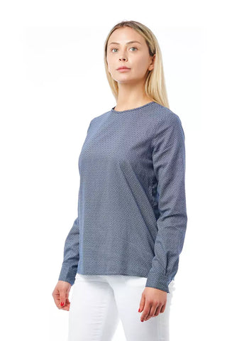 Blaues Baumwollhemd für Damen