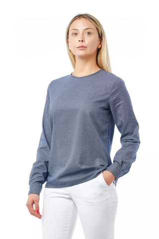 Blaues Baumwollhemd für Damen