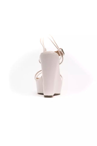 White Polyethylene Women's Wedge Sandal
