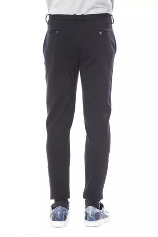 Pantalones de viscosa azul para hombres