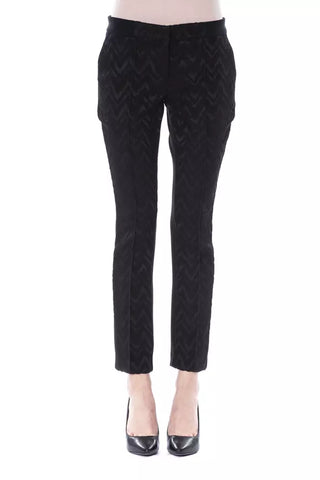Pantalones de marabú negros para mujer