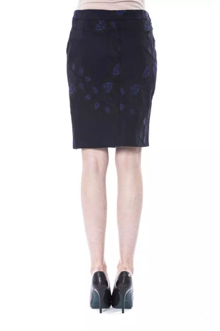 Blauer Baumwollrock für Damen