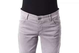 Pantalón de algodón gris para mujer
