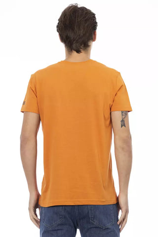 Camiseta de algodón naranja para hombre