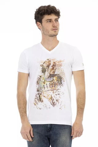 Weißes Baumwoll-T-Shirt