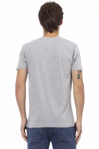Graues Baumwoll-Herren-T-Shirt