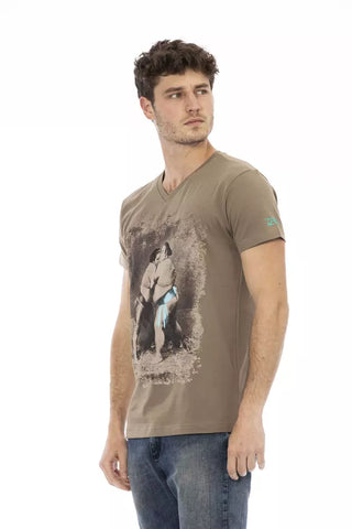 Braunes Baumwoll-Herren-T-Shirt