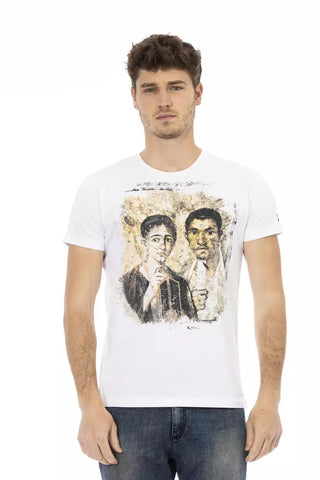 Camiseta blanca de algodón para hombre