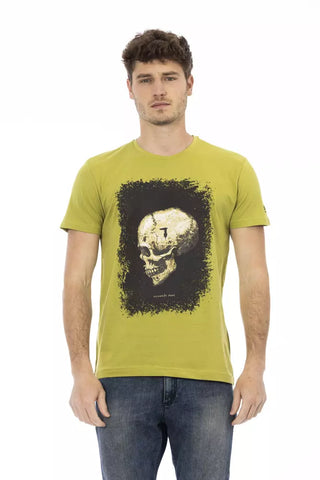 Camiseta verde de algodón para hombre