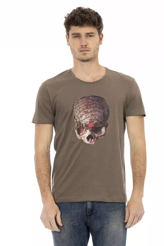 Braunes Baumwoll-Herren-T-Shirt