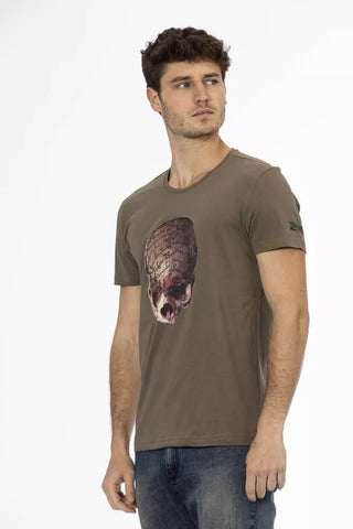 Braunes Baumwoll-Herren-T-Shirt