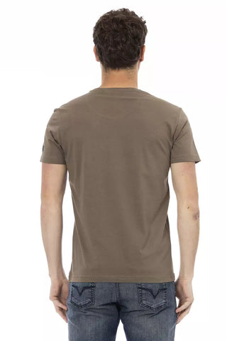 Braunes Baumwoll-Herren-T-Shirt