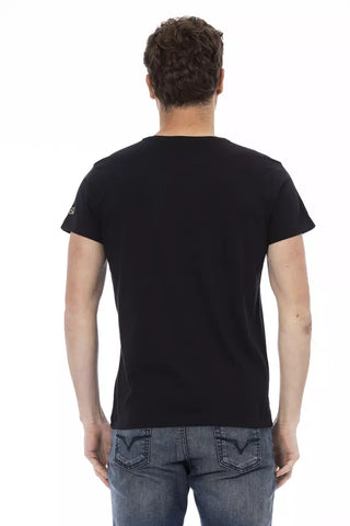 Herren-T-Shirt aus schwarzer Baumwolle