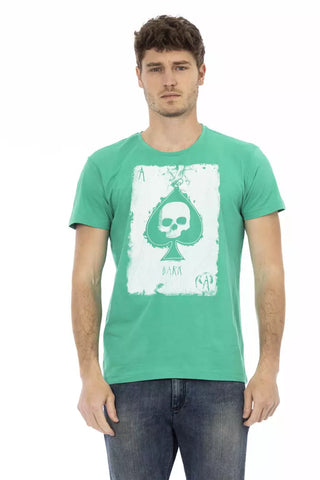 Grünes Baumwoll-Herren-T-Shirt