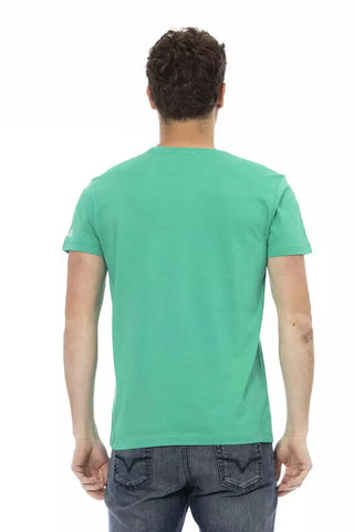 Grünes Baumwoll-Herren-T-Shirt