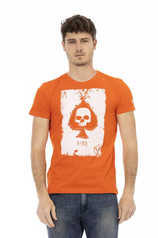 Camiseta de algodón naranja para hombre