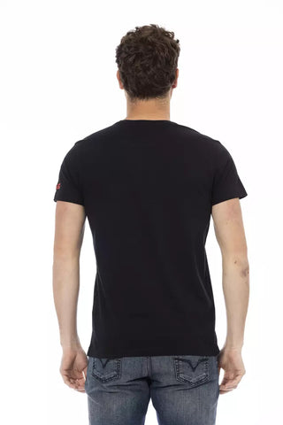 Herren-T-Shirt aus schwarzer Baumwolle