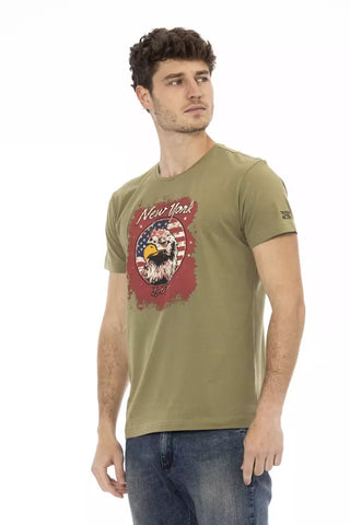 Grünes Baumwoll-Herren-T-Shirt