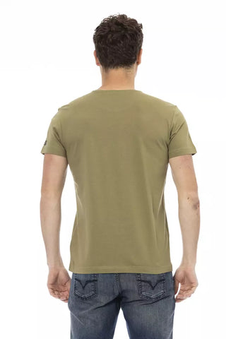 Grünes Baumwoll-Herren-T-Shirt