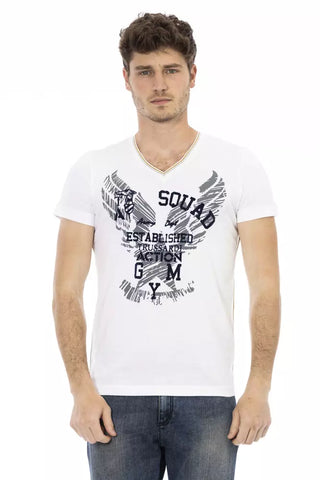 Weißes Herren-T-Shirt aus Baumwolle
