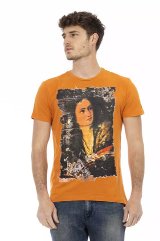 Camiseta de algodón naranja para hombre