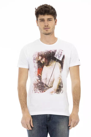 Camiseta blanca de algodón para hombre