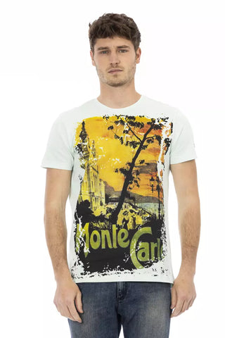 "Hellblaues Herren-T-Shirt aus Baumwolle"