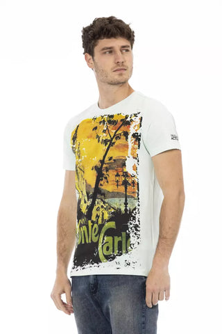 "Hellblaues Herren-T-Shirt aus Baumwolle"