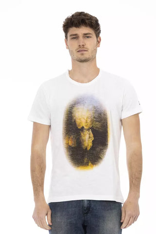 Camiseta blanca de algodón para hombre