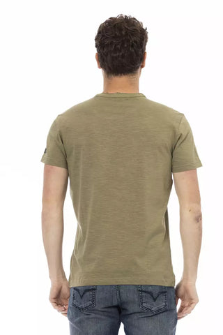 Grünes Baumwoll-Herren-T-Shirt