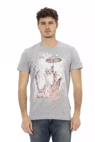 Graues Baumwoll-Herren-T-Shirt