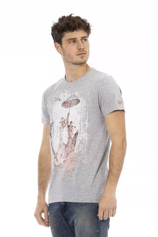 Graues Baumwoll-Herren-T-Shirt