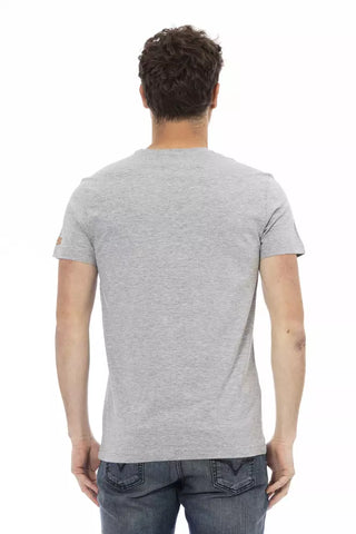 Graues Baumwoll-Herren-T-Shirt